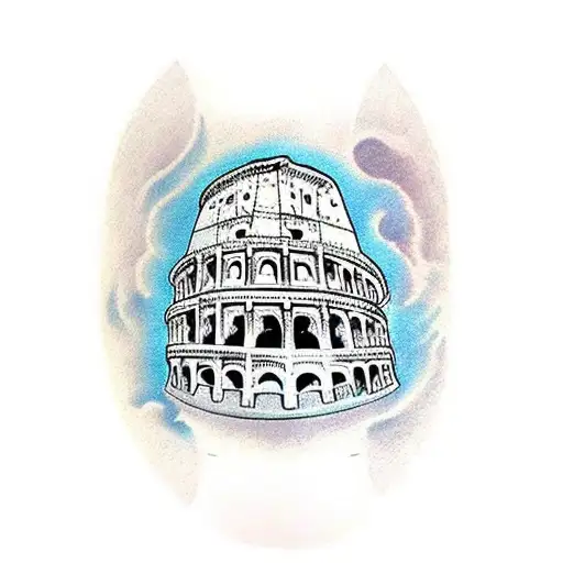 Atlas With The Colosseum Shaded Under