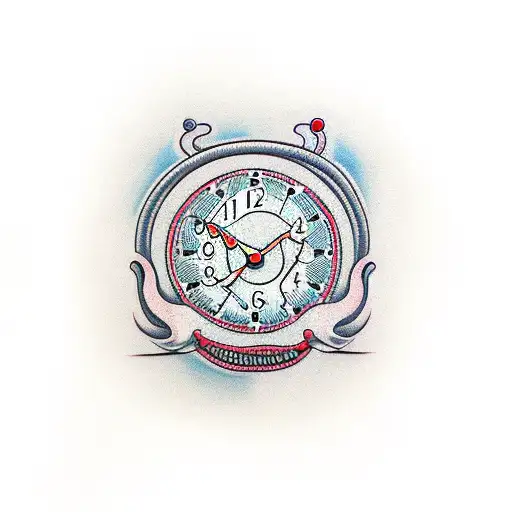 Clock Work Heart Surrounded By Ribs And Tenticles