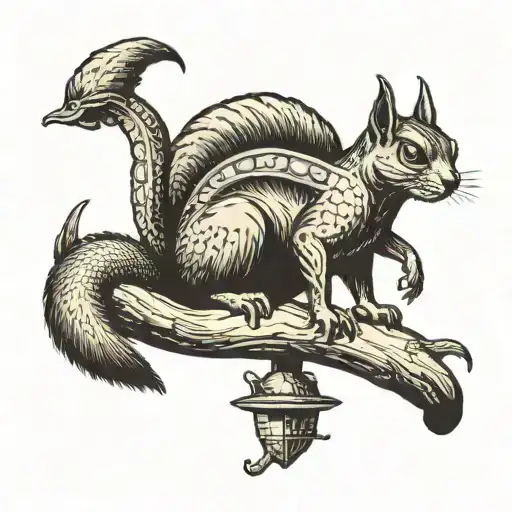 Alien On Top Of A Squirrel