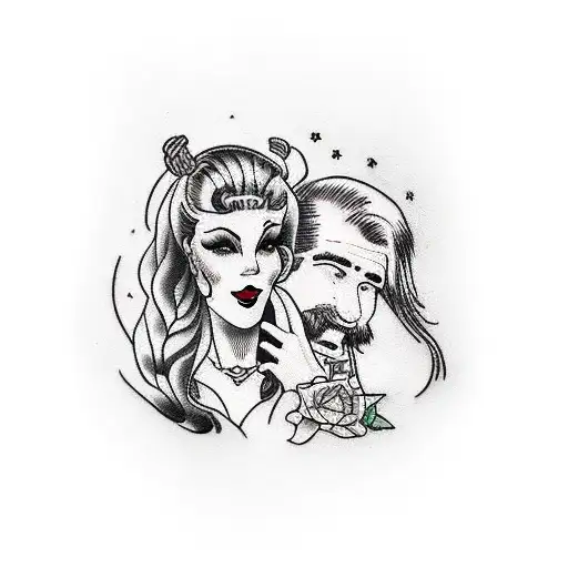 Woman Who Has Long Hair With Dog In His Hand