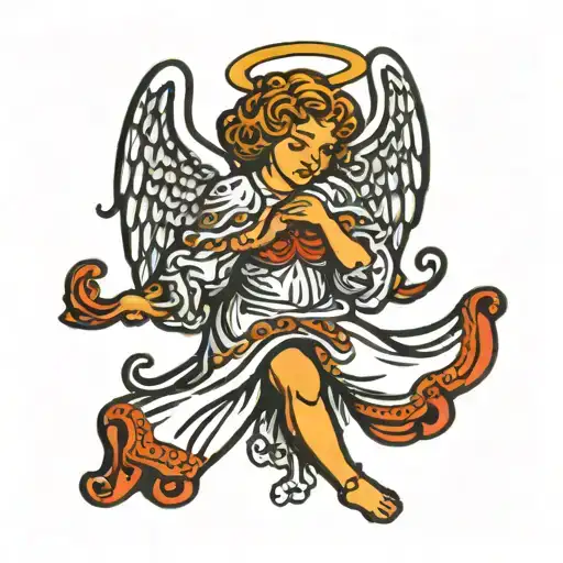 Angel At Windows With 777