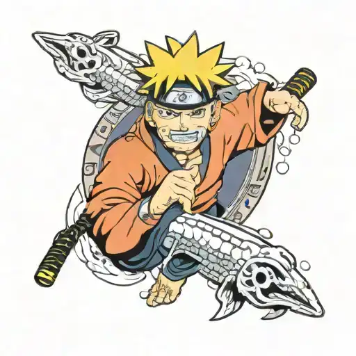 Naruto Kyubi With Two Side One Of Mad And Angry One Of Sweet