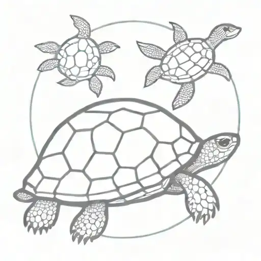 Turtle With Colombian Map In The Shell