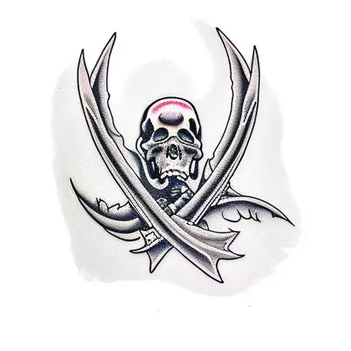 Grim Reaper Holding Heroin Needle