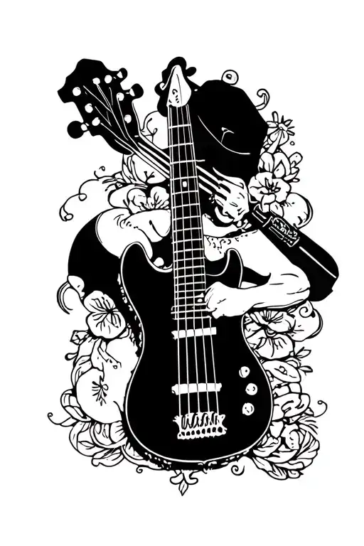 Bass Tattooing Guitar With Cabestan