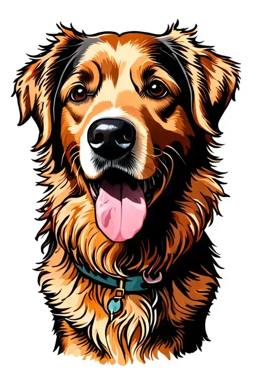 Retro Golden Retriever