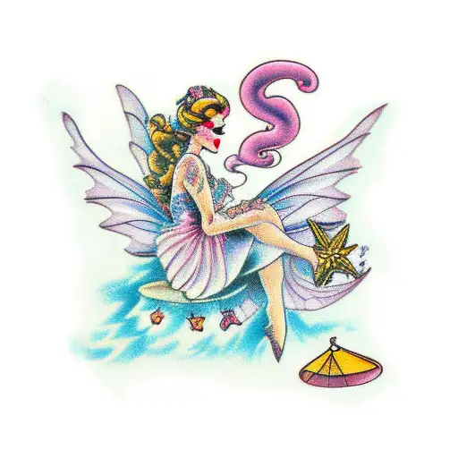 Fairy Sitting On A Cd