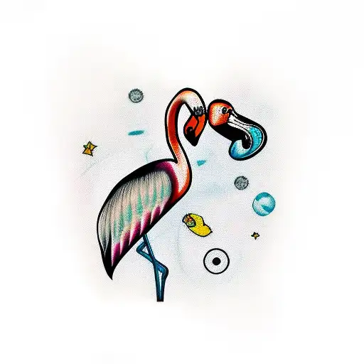 Rogue Flamingo With Sunglasses