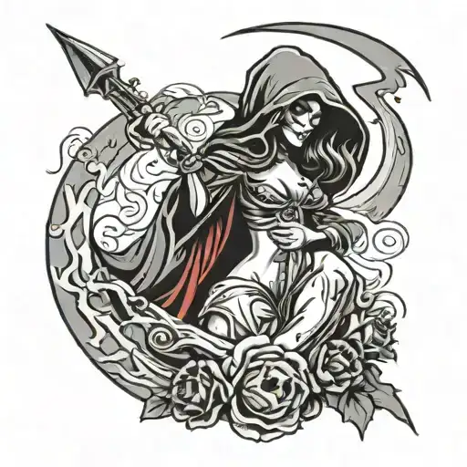 Sexy Grim Reaper Pinup