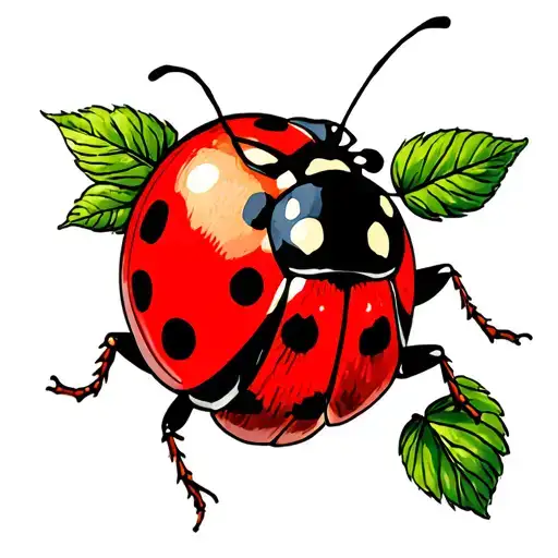 Elsie With Ladybug Perched