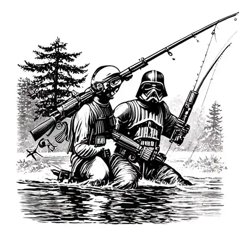Star Wars Fishing Scene