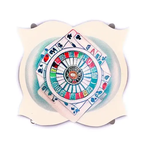 Roulette Wheel And Poker Cards