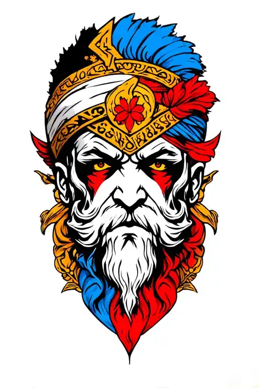 Deus Ares God Of War A Cores Coloridas