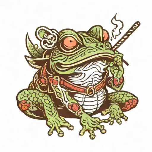 Smoking Samurai Frog