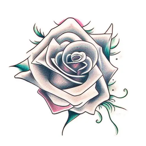 Rose Vine Surrounding The Word Tina