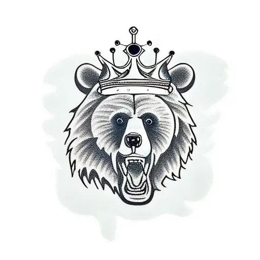 Bear With A Crown Roaring
