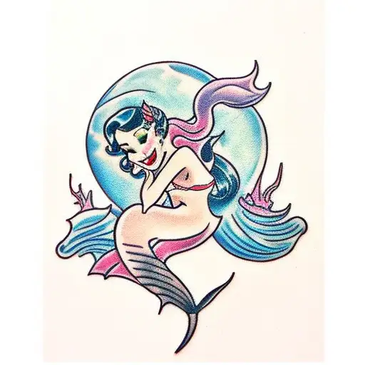 Pin Up Girl Mermaid