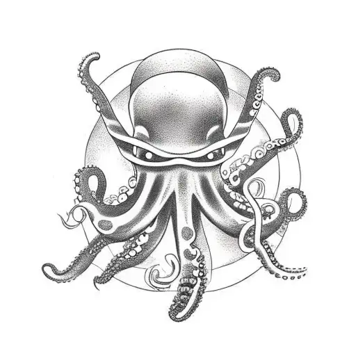 Circle With An Octopus
