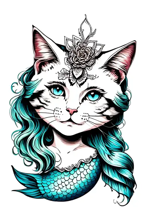 Mermaid With Cat Head