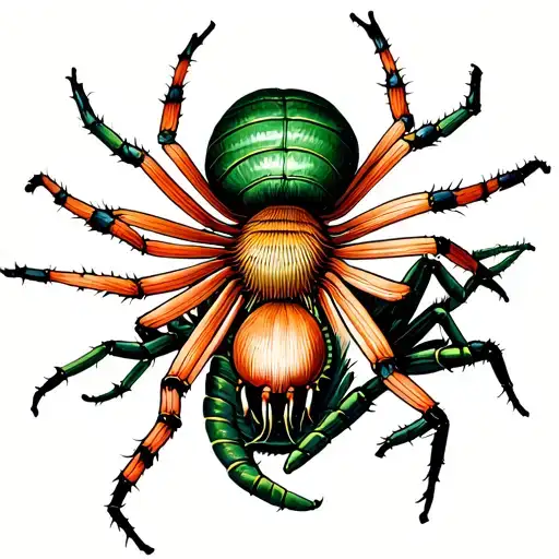 Spider Lilly With Centepede Back