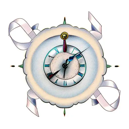 Grandfather Clock With Cancer Ribbon Inside