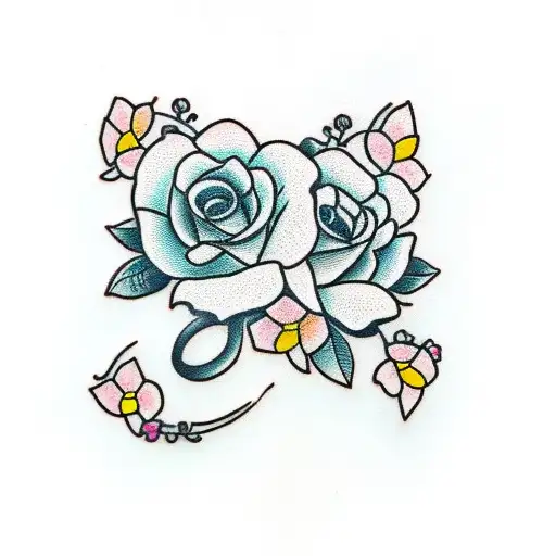 Baby Feet With Flower