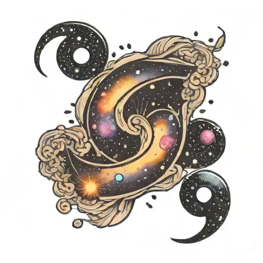 Galaxy Inside Semi Colon
