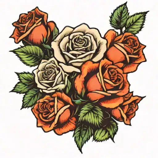 Roses Lined With Mom Written