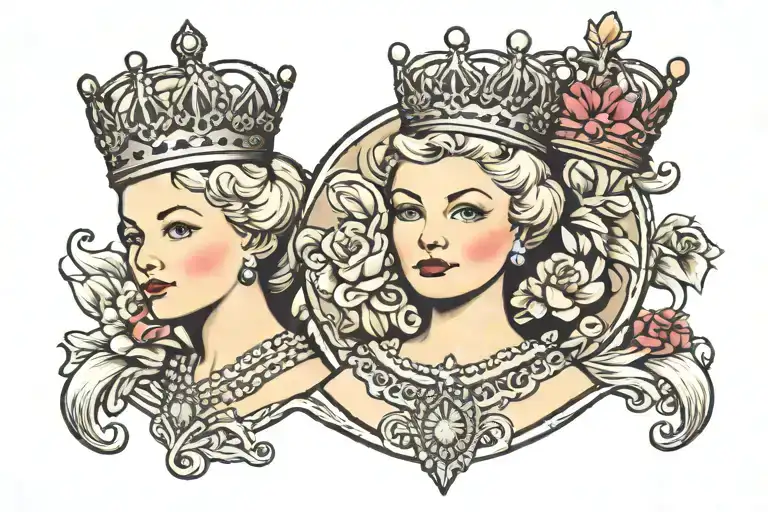 Sonny Angel With Tattoos Queen Crown