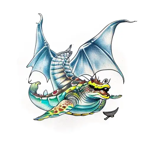 Dragon Penguin Sea Turtle Butterfly Fly Dolphin