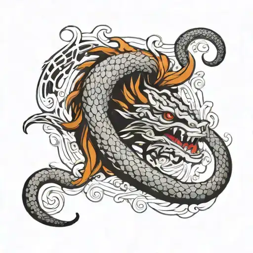 Ouroborus Animal Eating Its Tail Wrapped