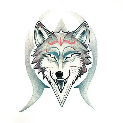 Tribal Howling Wolf