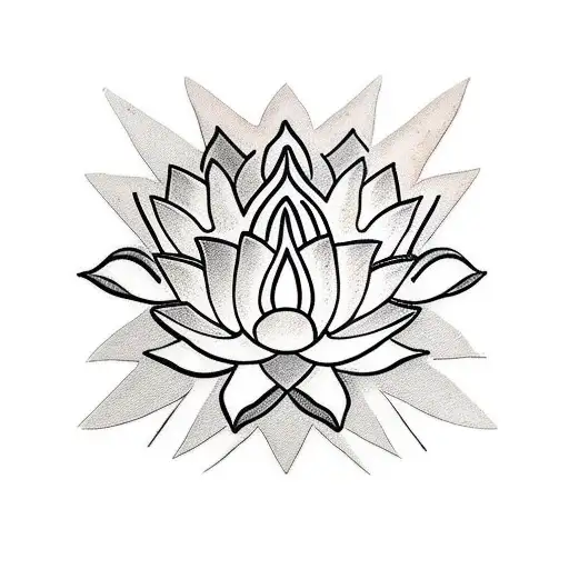 Lotus With Trishul
