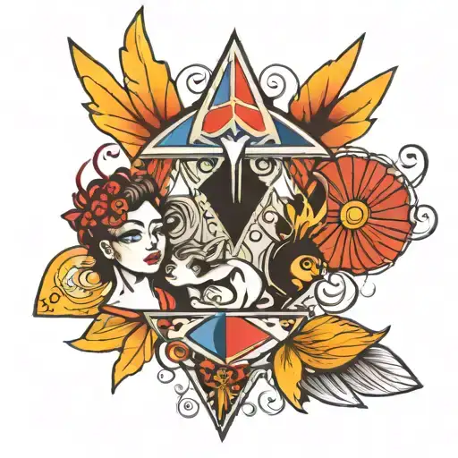 An Abstract Representation Of Family Bonding Through Art And Creativity