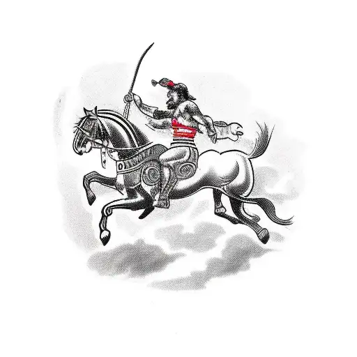 Gladiator Riding A Horse