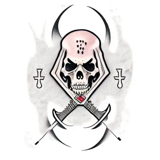 Grim Reaper With Electric Guitar