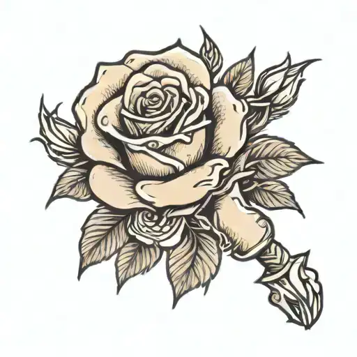 A Rose With A Woman's Hand