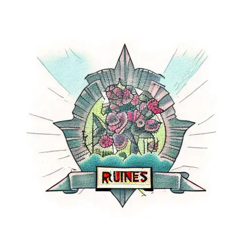 Ruins Cover With Vegetation