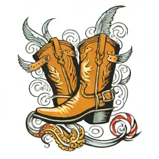 Cowboy Boots Caught In A Whirlwind