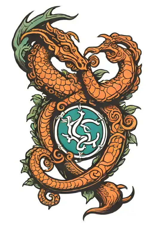 Capricorn And Libra Symbol Intertwined