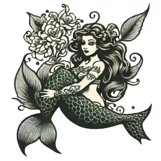 Traditional Style Mermaid Non Sexual