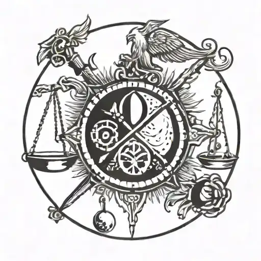 Waxing Gibbous Phase With And Libra Scale