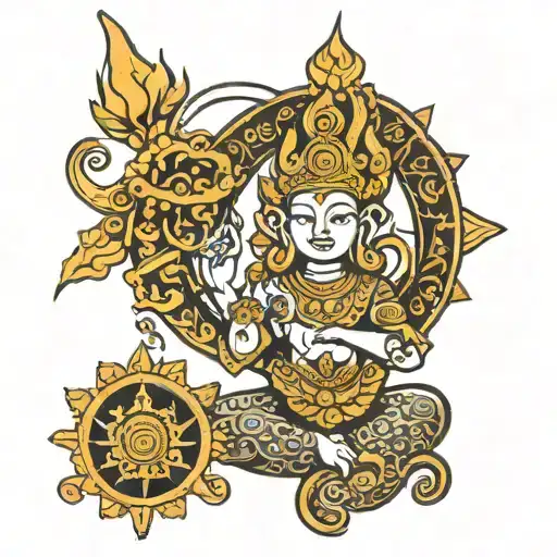 Thai God Symbol In Alchemy