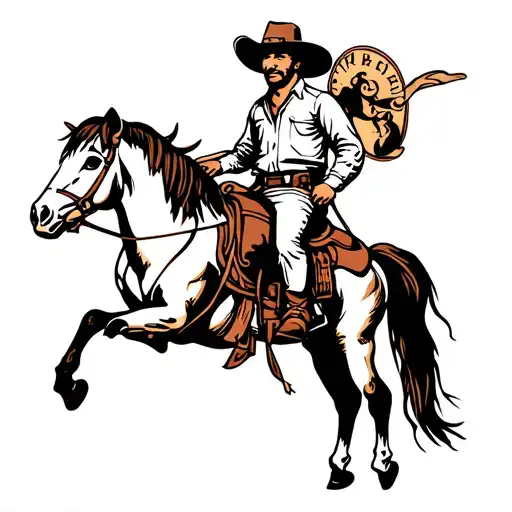 Cowboy On A Horse