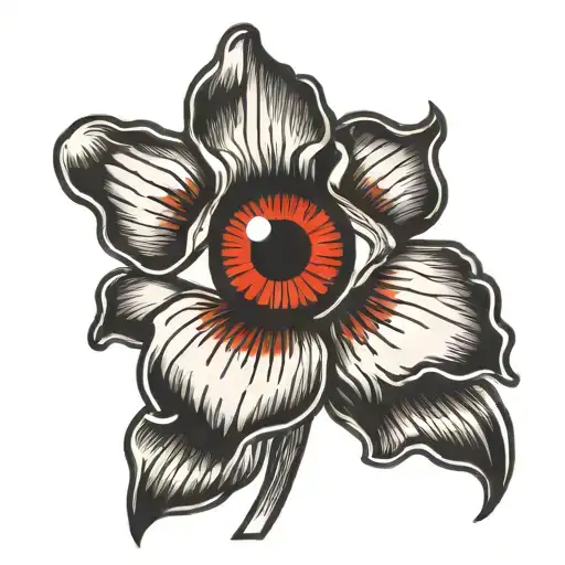 Flower With Bloodshot Eyeball Iris
