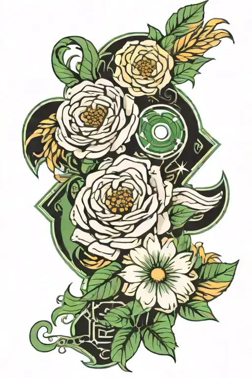 The Great Gatsby Tatto Arm Daisy And Green Lantern