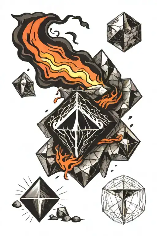 A Lump Of Coal Transforming Into A Diamond