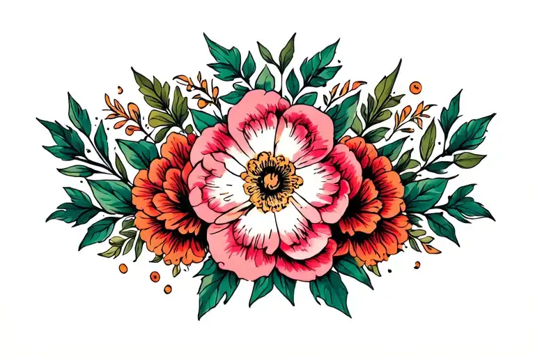 Shoulder Floral Latin