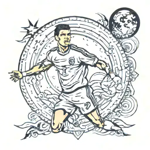 Cristiano Ronaldo And The Moon