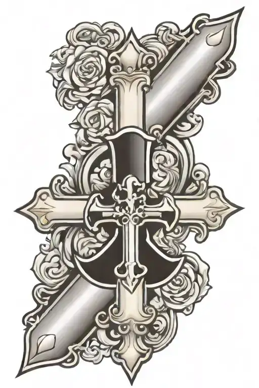 Holy Cross Tattoo Design